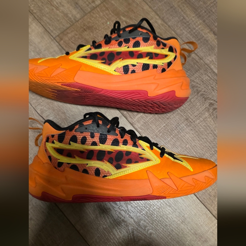 Puma ($175) Scoot Zeros Cheetah Orange Basketball Shoes Mens Athletic Sneakers - Picture 10 of 14